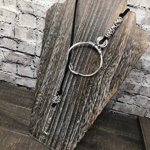 NEW Ethnic Circle/Bar Lariat Silver-tone Necklace